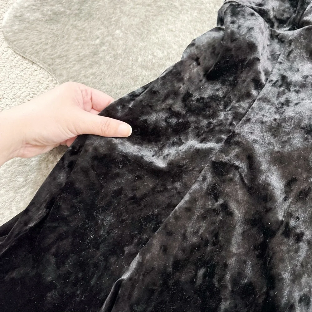 Hot Topic Black Velvet Slip Dress Small - Picture 6 of 11